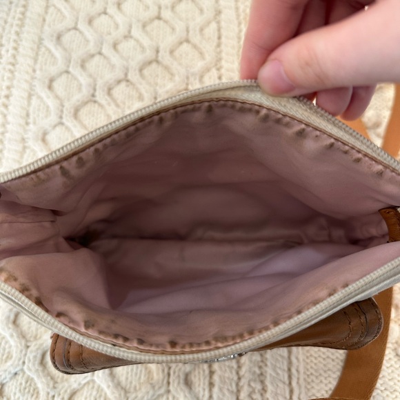 Coach white and tan cross body purse - Picture 5 of 7